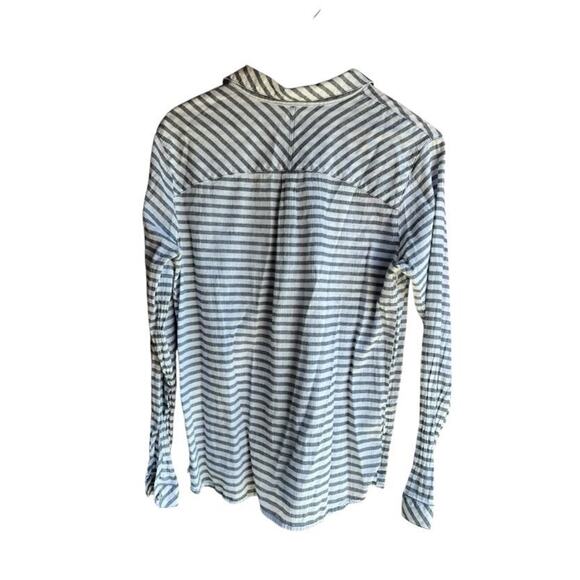 Mountain Hardwear Women's Shirt Long Sleeve Tie 2 Pockets Stripe Size Large - Picture 5 of 5